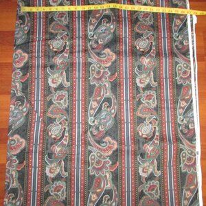 Western Textile Blue Paisley Chintz Denim - 1.4m x 3.25m